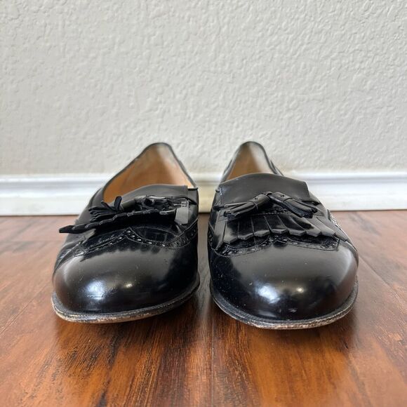 SALVATORE FERRAGAMO Kiltie Tassel Loafers Black Leather main image 9